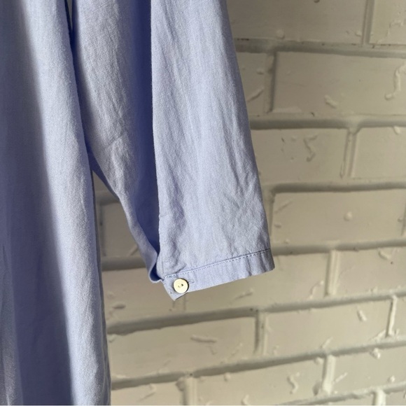 J. Jill Linen Scoop Neck w/ Button Closure Lace Cut out  3/4 Sleeve Blouse, XS - Picture 6 of 11